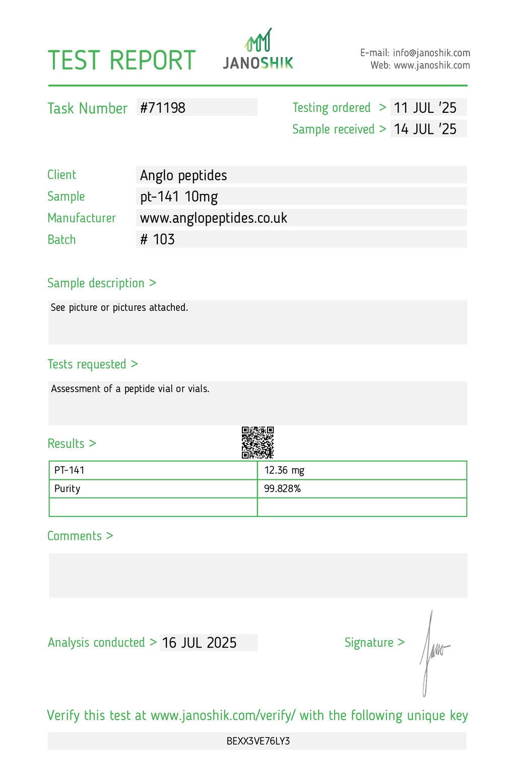PT-141 Peptide – 10mg Vial