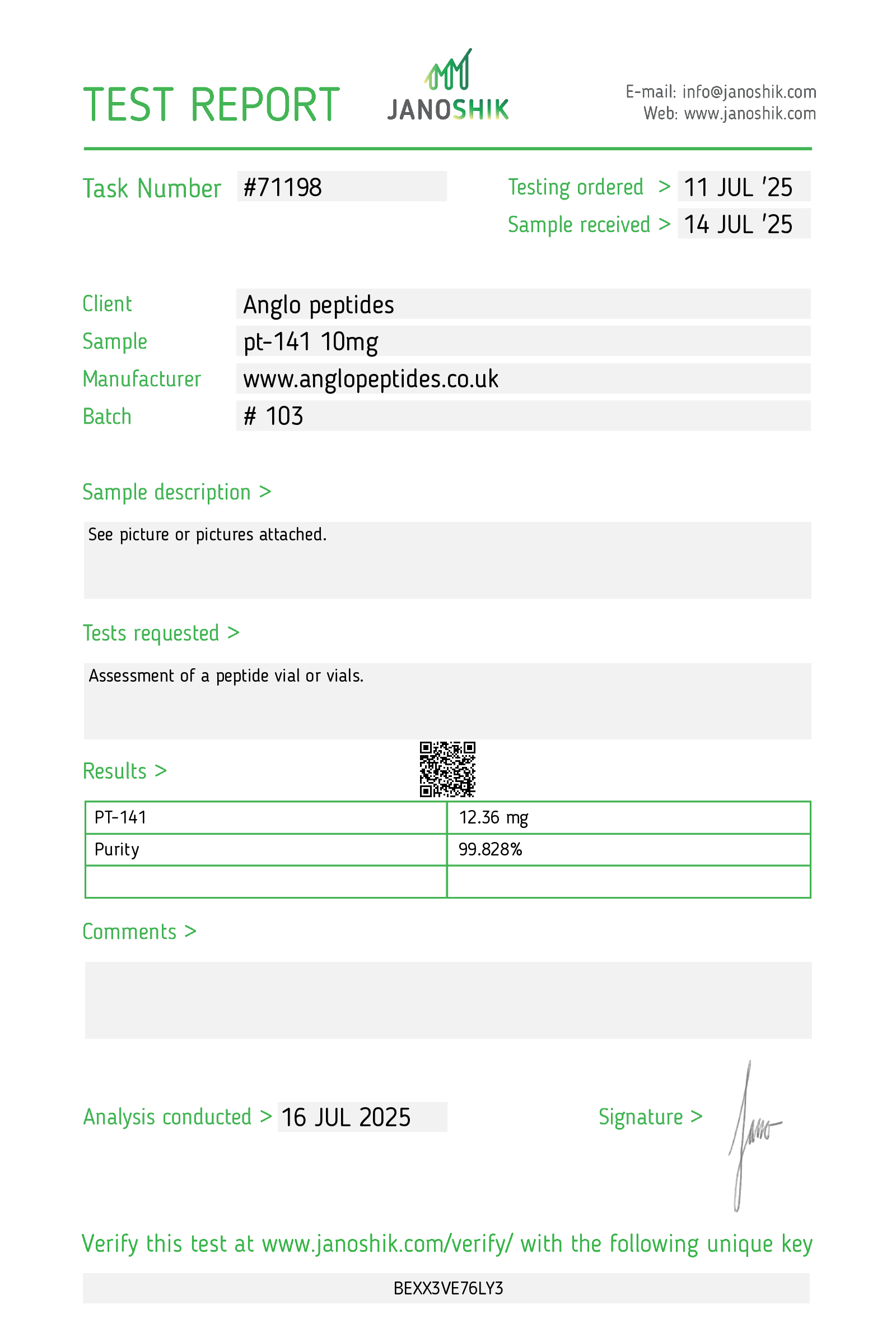 PT-141 Peptide – 10mg Vial