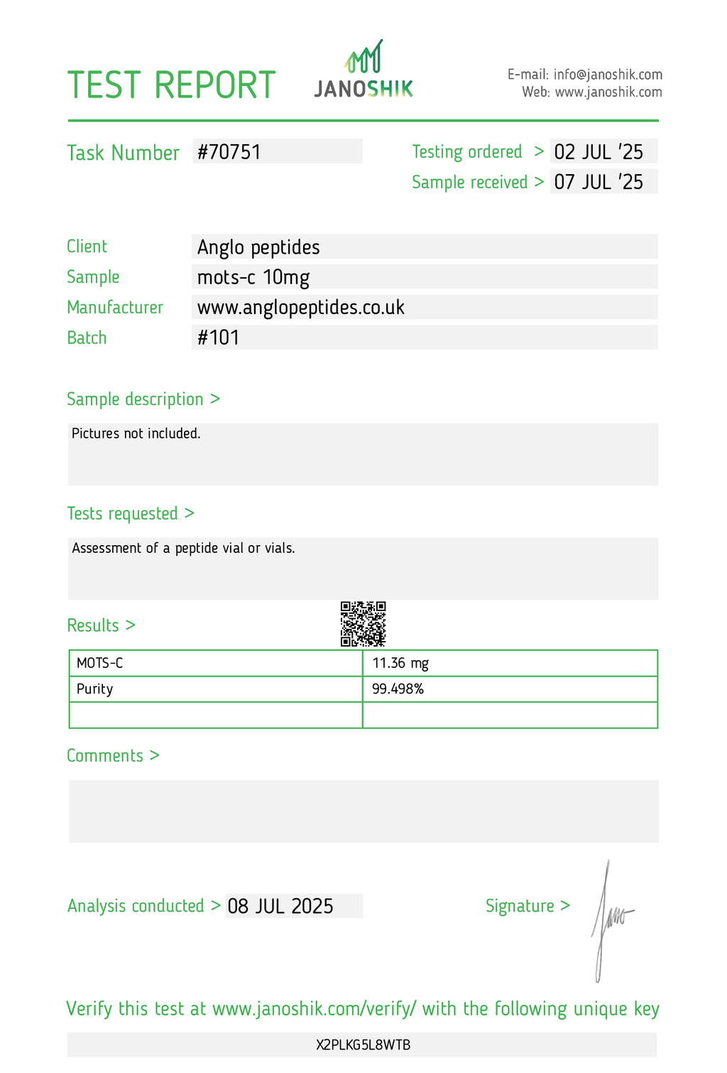 MOTS-c Peptide – 10mg Vial
