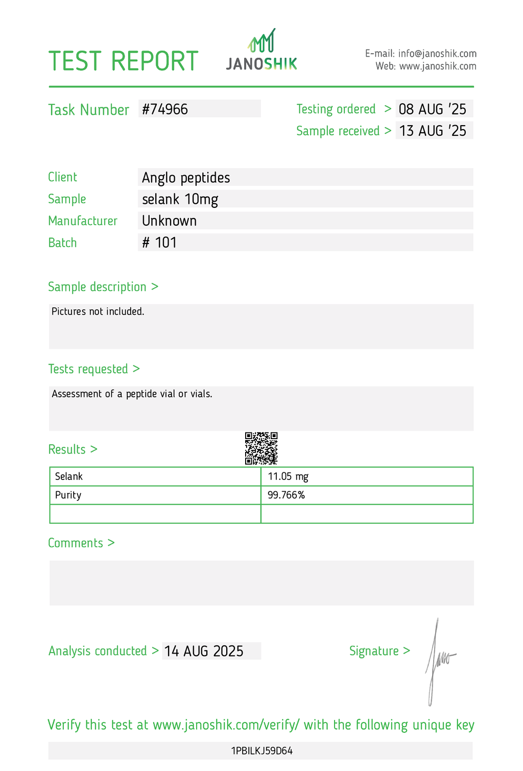 Semax Peptide – 10mg Vial