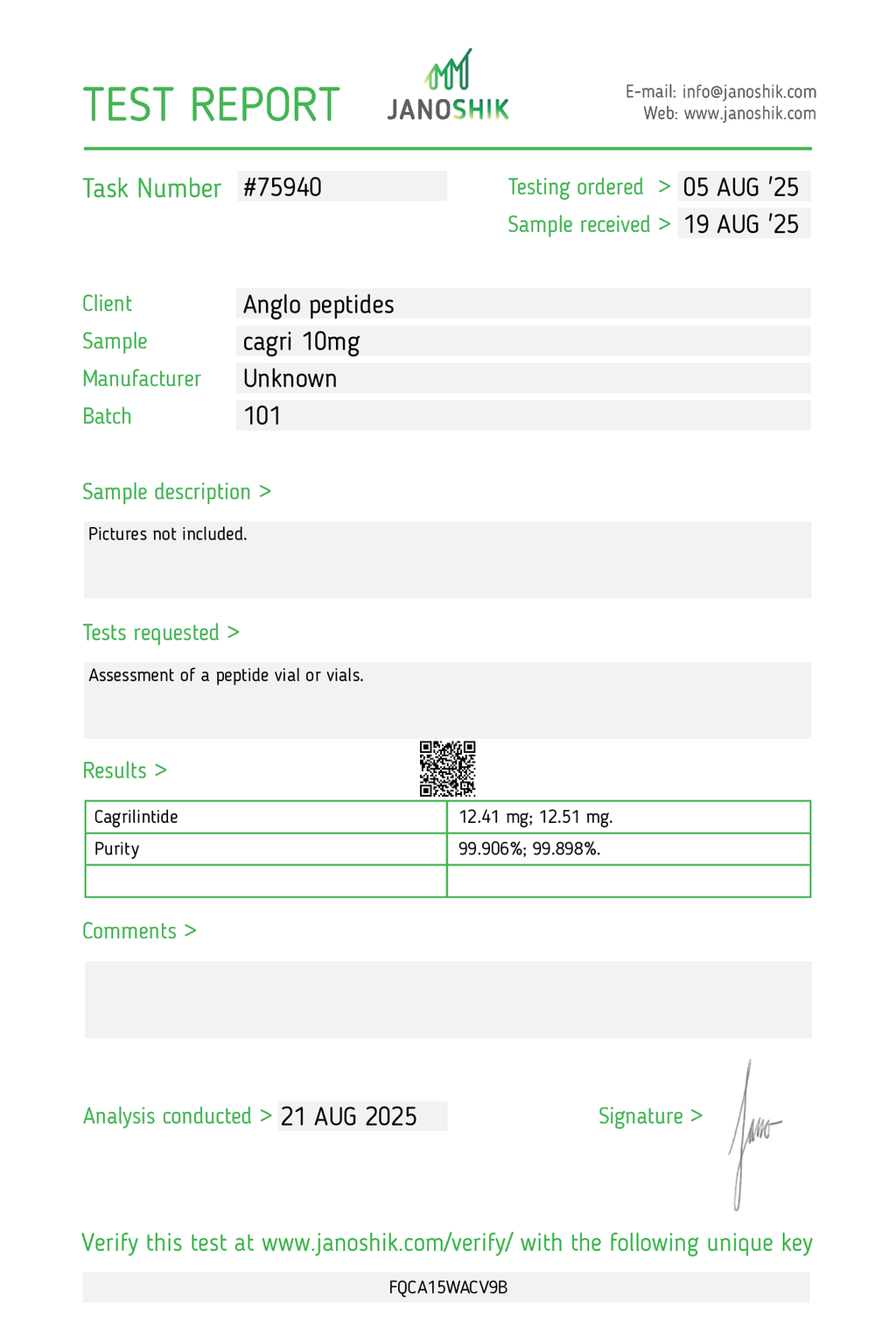 Cagrilintide Peptide – 10mg Vial